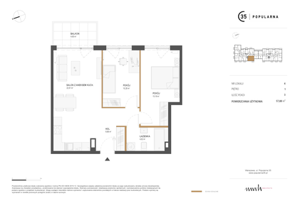 Mieszkanie w inwestycji: Popularna 35