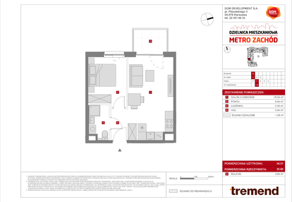 Mieszkanie w inwestycji: Dzielnica Mieszkaniowa Metro Zachód - etap 8.2