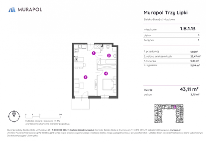 Mieszkanie w inwestycji: Murapol Trzy Lipki