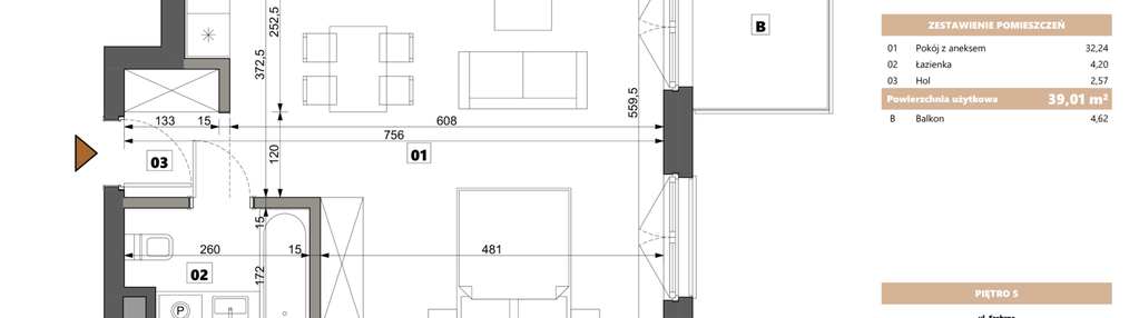 Mieszkanie w inwestycji: Srebrna 5