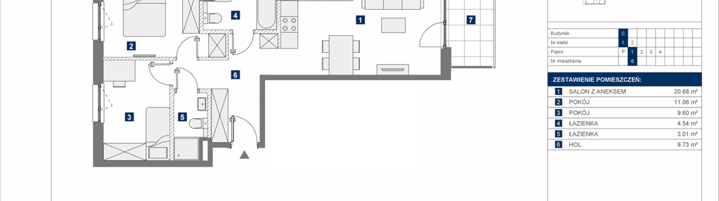 Mieszkanie w inwestycji: Mokotów Sportowy 1.1B