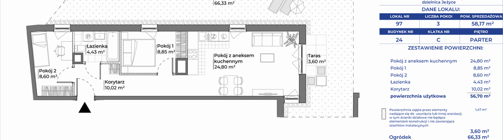 Mieszkanie w inwestycji: Ogrody Nałkowskiej