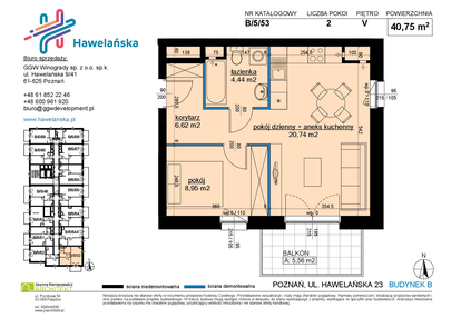 Mieszkanie w inwestycji: Osiedle Hawelańska etap III - bud. B
