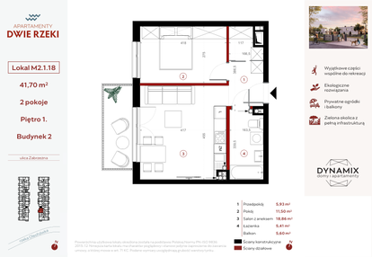 Mieszkanie w inwestycji: Apartamenty Dwie Rzeki