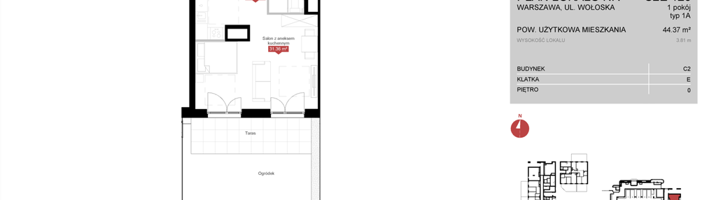 Mieszkanie w inwestycji: Modern Mokotów etap 3, budynek C1 i C2