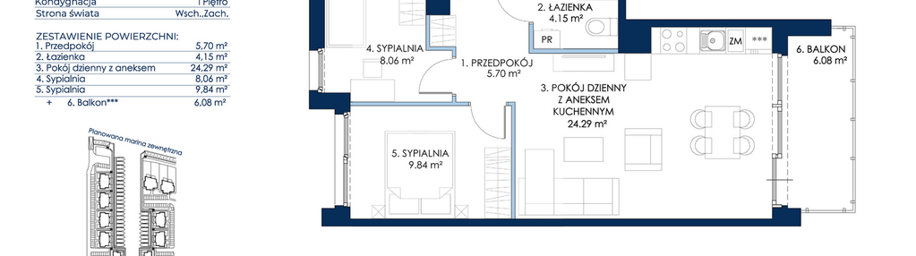 Mieszkanie w inwestycji: Sol Marina etap III