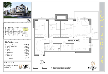 Mieszkanie w inwestycji: Nowe Sady 85