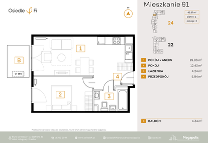 Mieszkanie w inwestycji: Osiedle Fi bud. 22, 24