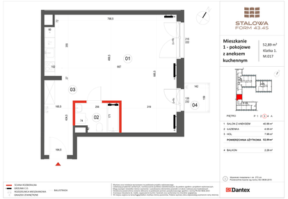 Mieszkanie w inwestycji: Stalowa Form 43.45
