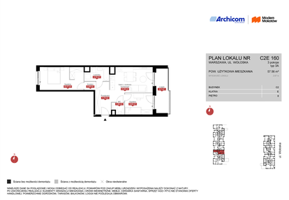Mieszkanie w inwestycji: Modern Mokotów etap 3, budynek C1 i C2