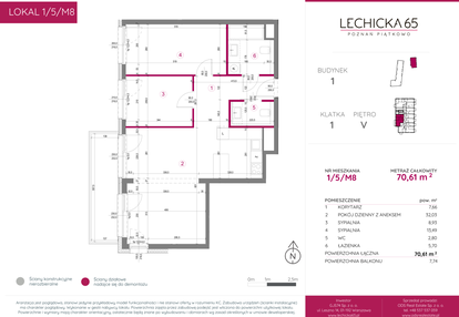 Mieszkanie w inwestycji: Lechicka 65