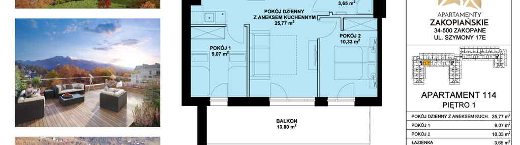 Mieszkanie w inwestycji: Apartamenty Zakopiańskie