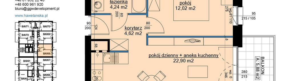 Mieszkanie w inwestycji: Osiedle Hawelańska etap III - bud. B