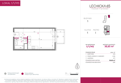 Mieszkanie w inwestycji: Lechicka 65