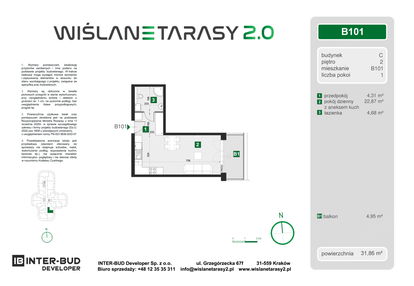 Mieszkanie w inwestycji: Wiślane Tarasy 2.0 budynek C