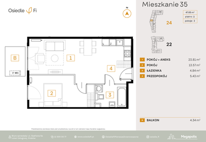 Mieszkanie w inwestycji: Osiedle Fi bud. 22, 24