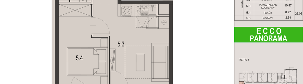 Mieszkanie w inwestycji: Ecco Panorama etap II budynki C, D
