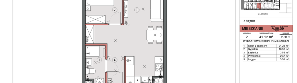 Mieszkanie w inwestycji: Żelazna 54