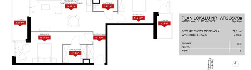 Mieszkanie w inwestycji: Przystań Reymonta