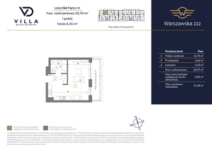 Mieszkanie w inwestycji: Warszawska 222 bud. D