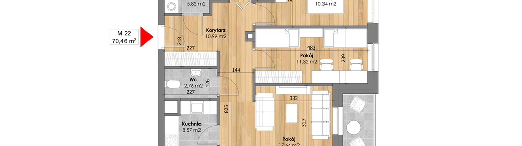Mieszkanie w inwestycji: Przy Kochanowskiego