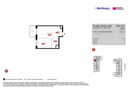 Mieszkanie w inwestycji: Modern Mokotów etap 4, budynek D1 i D2