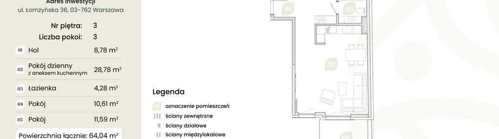 Mieszkanie w inwestycji: Łomżyńska Skwer