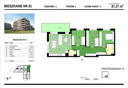 Mieszkanie w inwestycji: Panorama Kwiatkowskiego River II