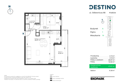 Mieszkanie w inwestycji: Destino