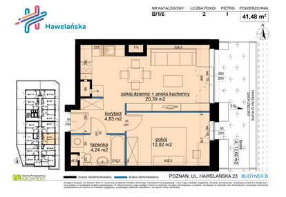 Mieszkanie w inwestycji: Osiedle Hawelańska etap III - bud. B