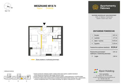 Mieszkanie w inwestycji: Apartamenty Dębowa