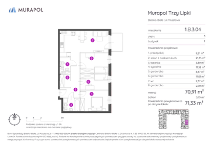 Mieszkanie w inwestycji: Murapol Trzy Lipki