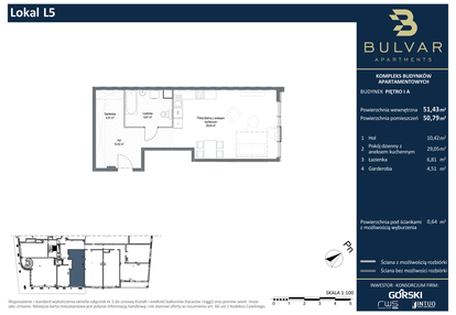 Mieszkanie w inwestycji: Bulvar Apartments - etap I