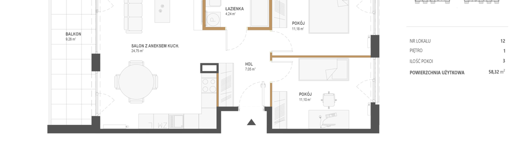 Mieszkanie w inwestycji: Popularna 35