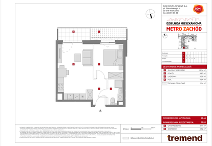 Mieszkanie w inwestycji: Dzielnica Mieszkaniowa Metro Zachód - etap 8.2