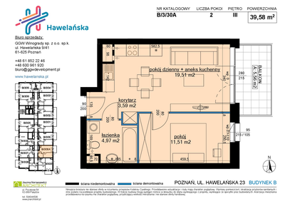 Mieszkanie w inwestycji: Osiedle Hawelańska etap III - bud. B