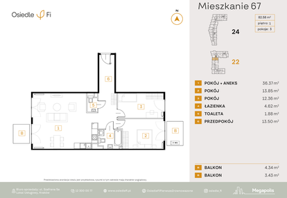 Mieszkanie w inwestycji: Osiedle Fi bud. 22, 24