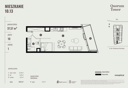 Mieszkanie w inwestycji: Quorum Tower