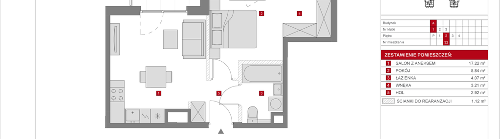 Mieszkanie w inwestycji: Dzielnica Mieszkaniowa Metro Zachód - etap 8.1