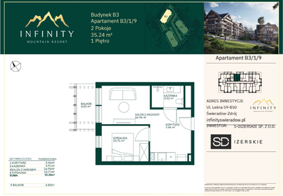 Mieszkanie w inwestycji: Infinity Mountain Resort