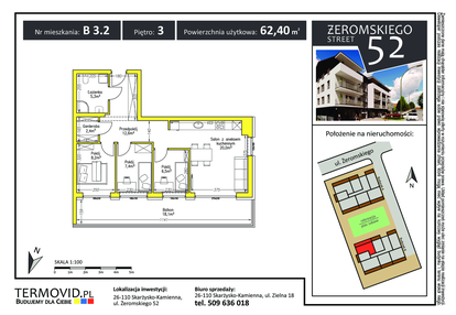 Mieszkanie w inwestycji: Żeromskiego Street 52