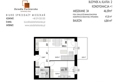 Mieszkanie w inwestycji: Osiedle Farbiarska