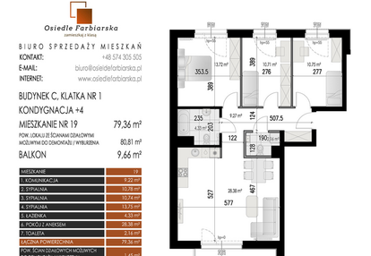 Mieszkanie w inwestycji: Osiedle Farbiarska