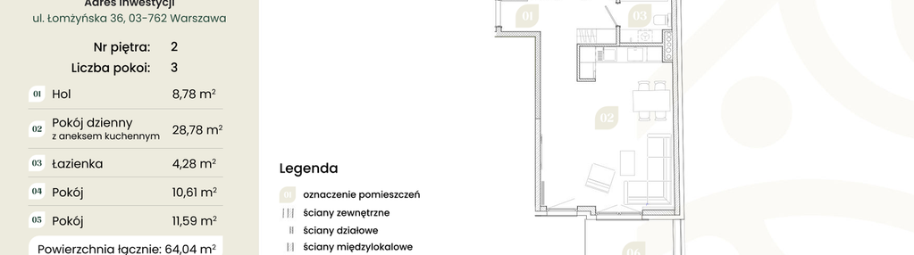 Mieszkanie w inwestycji: Łomżyńska Skwer