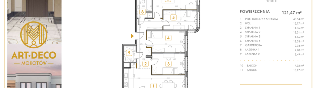 Mieszkanie w inwestycji: Art Deco Mokotów Pola