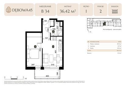 Mieszkanie w inwestycji: Dębowa 45