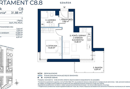 Mieszkanie w inwestycji: Sol Marina etap III