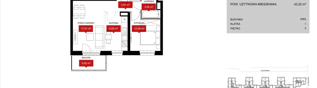 Mieszkanie w inwestycji: Przystań Reymonta etap II