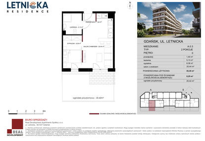 Mieszkanie w inwestycji: Letnicka Residence