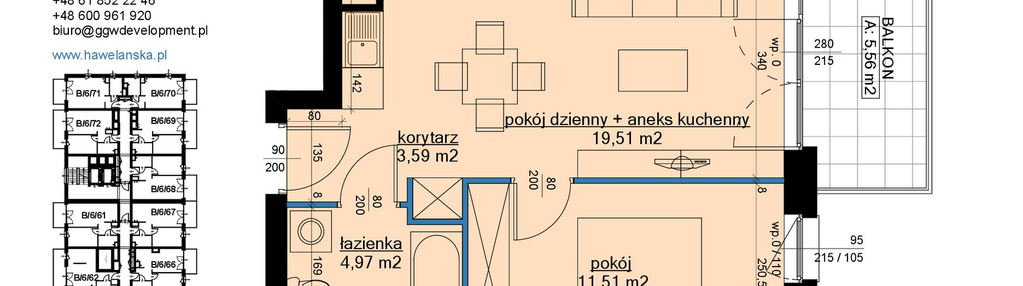 Mieszkanie w inwestycji: Osiedle Hawelańska etap III - bud. B